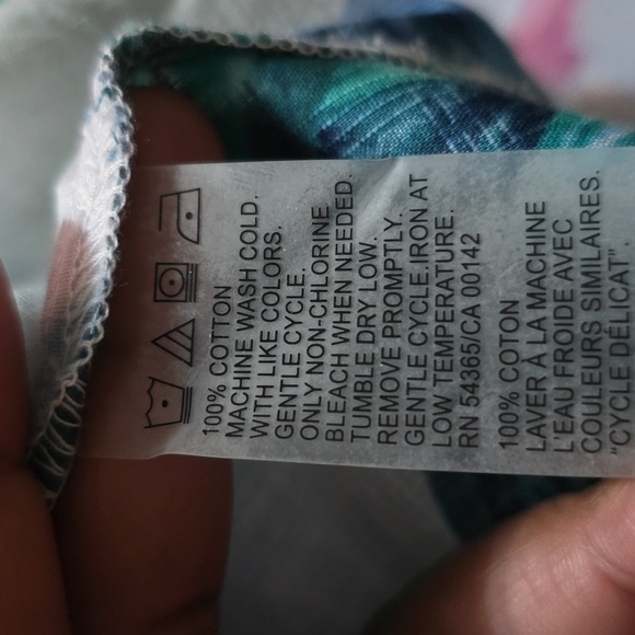 Allison Daley Tropical Floral Button-Down Blouse Size 12 - Picture 7 of 7